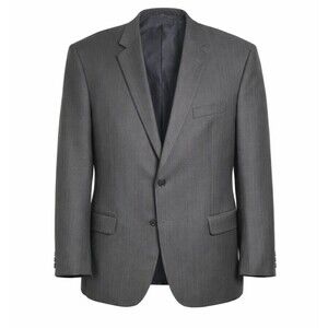 JOS A Bank Signature Collection James 48R Gray Pinstripe Wool Suit Jacket Blazer